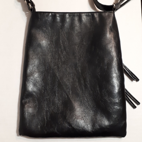 Black faux leather crossbody bag - Picture 7 of 8